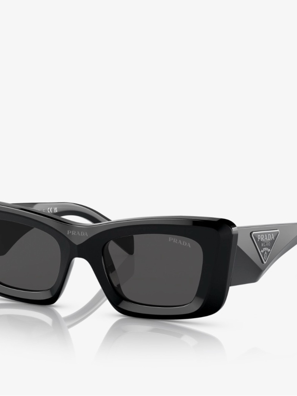 Prada Black Angular Cat-Eye Sunglasses